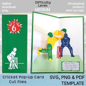 Cricket Pop-up-Karte SVG, PNG, PDF, Cricket Geburtstag Neuheit Kartenvorlage, Cricut, Silhouette Schnittdatei