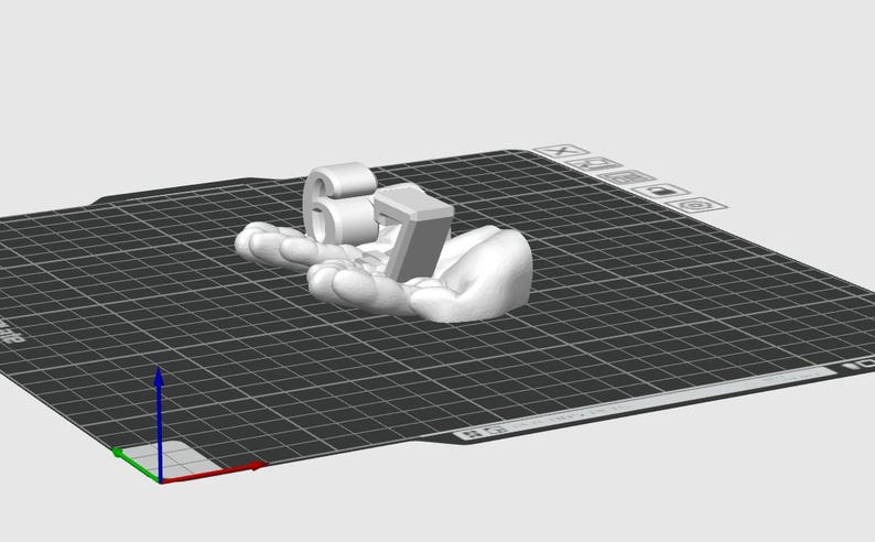 May include: A 3D-rendered, white sculpture of a hand holding the numbers six and seven. The hand and numbers are on a black grid, with a light gray background. The sculpture is likely a digital art piece or a 3D model.