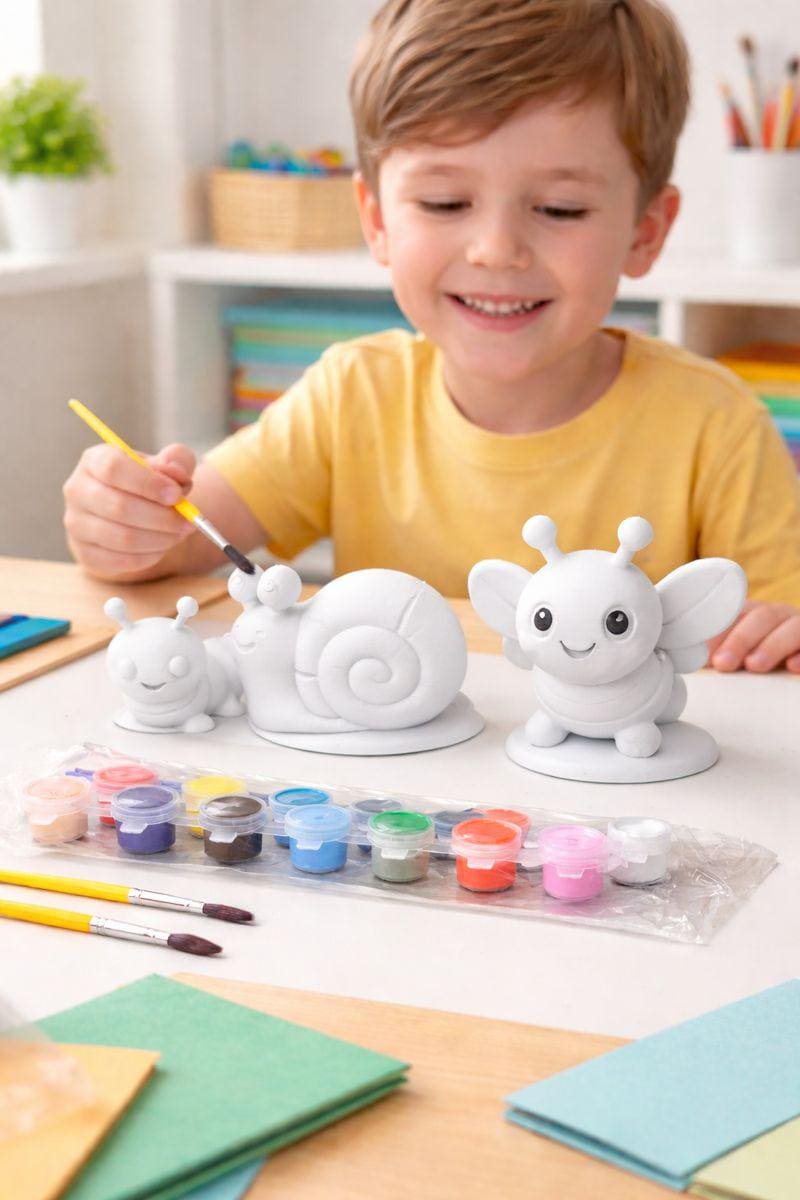 31 Engaging Bug Crafts For Kids 3 Spring Easter Bug Paintable Figurines Set - Cute Butterfly, Snail &…