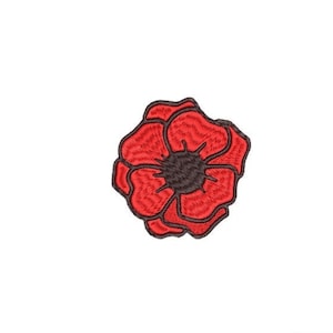 Red Flower Embroidery Design