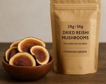 Gedroogde Reishi-paddenstoelen – 28 g | Immuniteit en stressverlichting