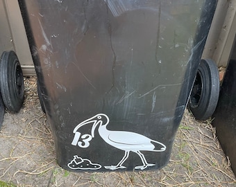 Bin Chicken SVG File - Cut it out and stick it on your bin. Number 2