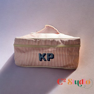 Monogrammed Reisekosmetik-Etui - Brautjungfern-Geschenk-Ideen - Monogrammed Reisekosmetik-Etui - Personalisierter Make-up-Kosmetikkoffer - Reisekoffer-Tasche