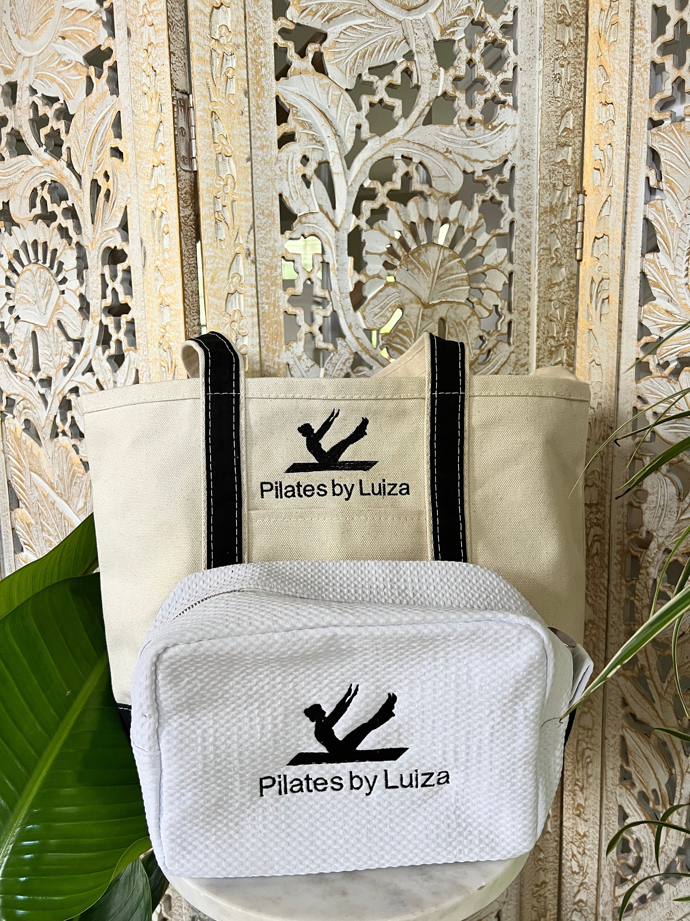 Personalized Embroidered Pilates Tote  - Classic Tote Bag, workout, gym bag, back to school, gift for her,  teaser pilates, embroidered tote