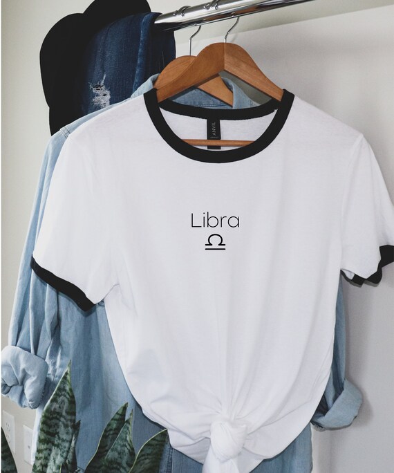 Libra Unisex Cotton Ringer T-Shirt, Libra t-shirt, Zodiac t-shirt