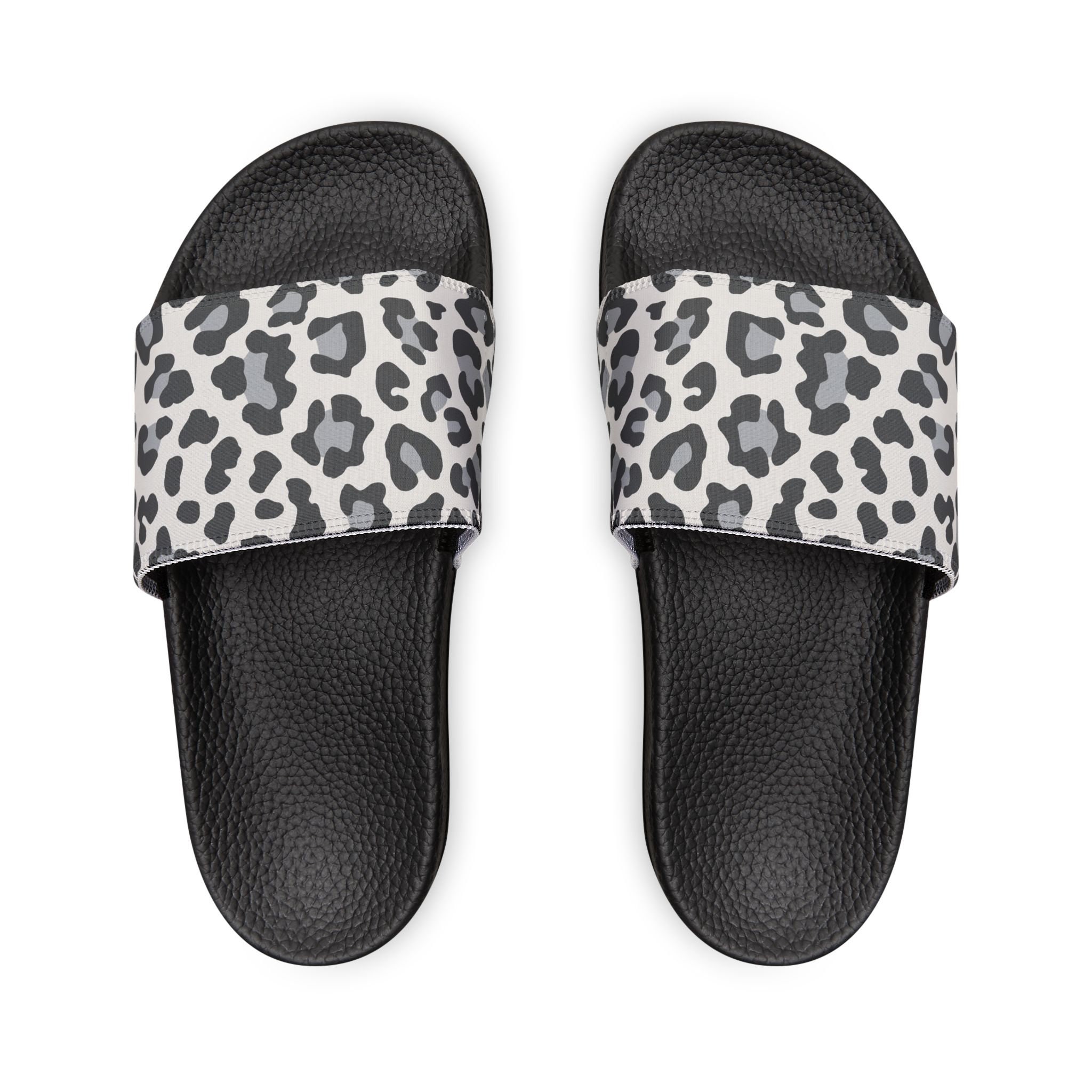 Gray leopard print custom slides, Summer slides, Slides, Pool, Beach, Summer