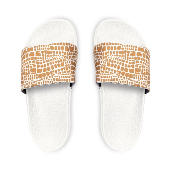 Custom Summer Slides Stone Argyle Print Custom Slides, Summer Slides, Slides  main image 2
