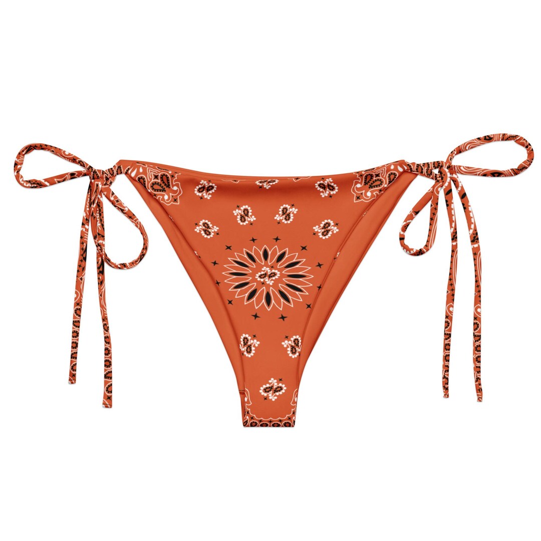 String Bandana Custom College Bed Party Bandana Recycled String Bikini Bottom, String ...
