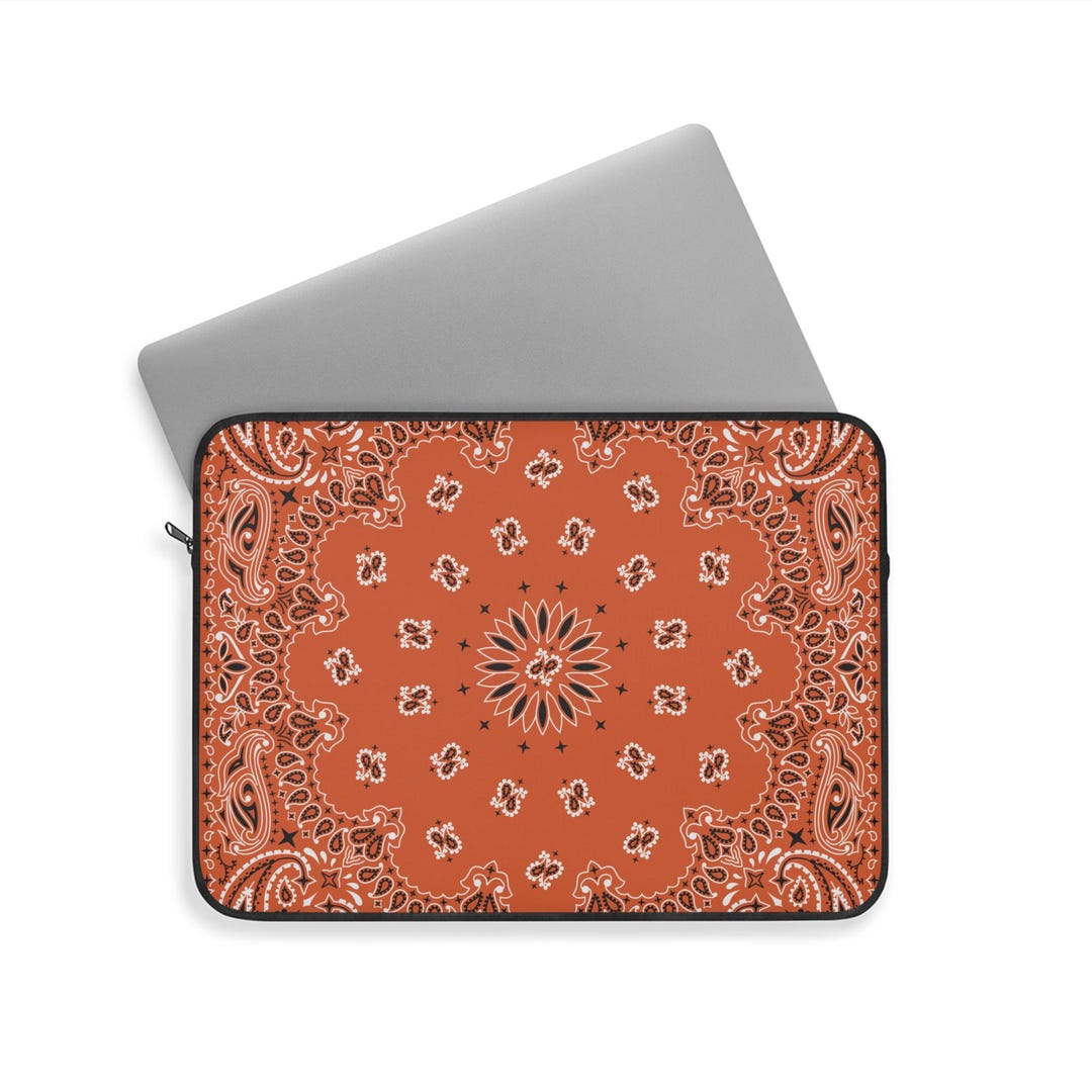 Custom College Bed Party Bandana Laptop Sleeve, Bandana Print, Laptop