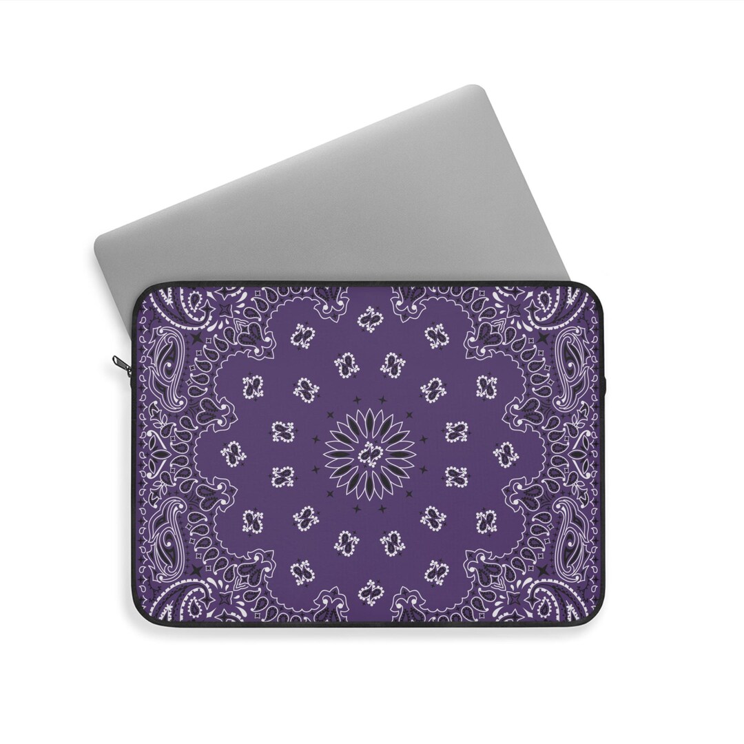 Custom College Bed Party Bandana Laptop Sleeve, Bandana Print, Laptop