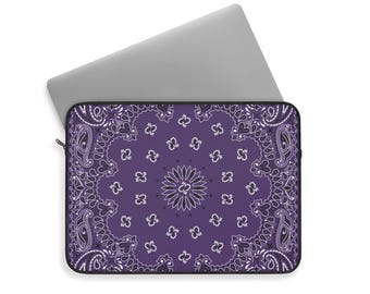 Custom College Bed Party Bandana laptop sleeve, Bandana print, Laptop case, Customize with your College|School colors