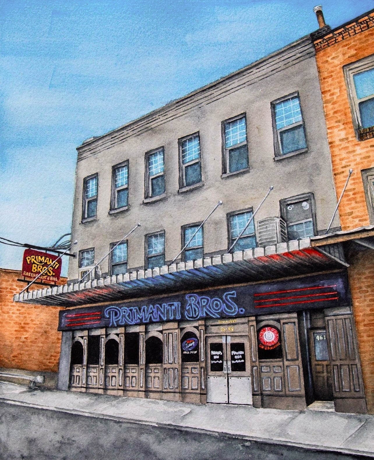 Original Primanti Bros Shop Watercolor Painting