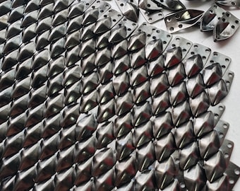 Small Size Stainless Steel Loose Lamellar Plates DIY Replacement Dragon Scale Armor