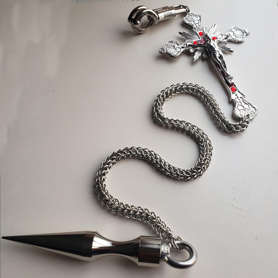 アクセサリー WHIP Stainless Stain Chainmail Crucifix Cross Get Back Whip for