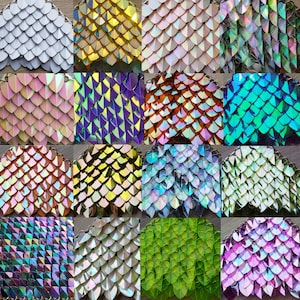 Iridescent Thin Plastic Scalemail,Medium Size Dragon Scales for Armor Jewelry Supplier, Scalemaille ,chainmail