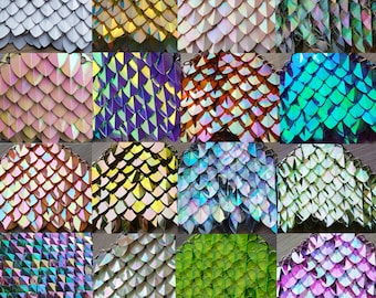 Iridescent Thin Plastic Scalemail,Medium Size Dragon Scales for Armor Jewelry Supplier, Scalemaille ,chainmail