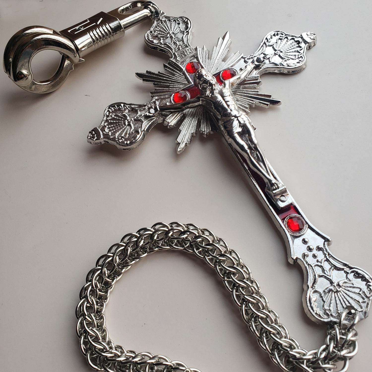 アクセサリー WHIP Stainless Stain Chainmail Crucifix Cross Get Back Whip for