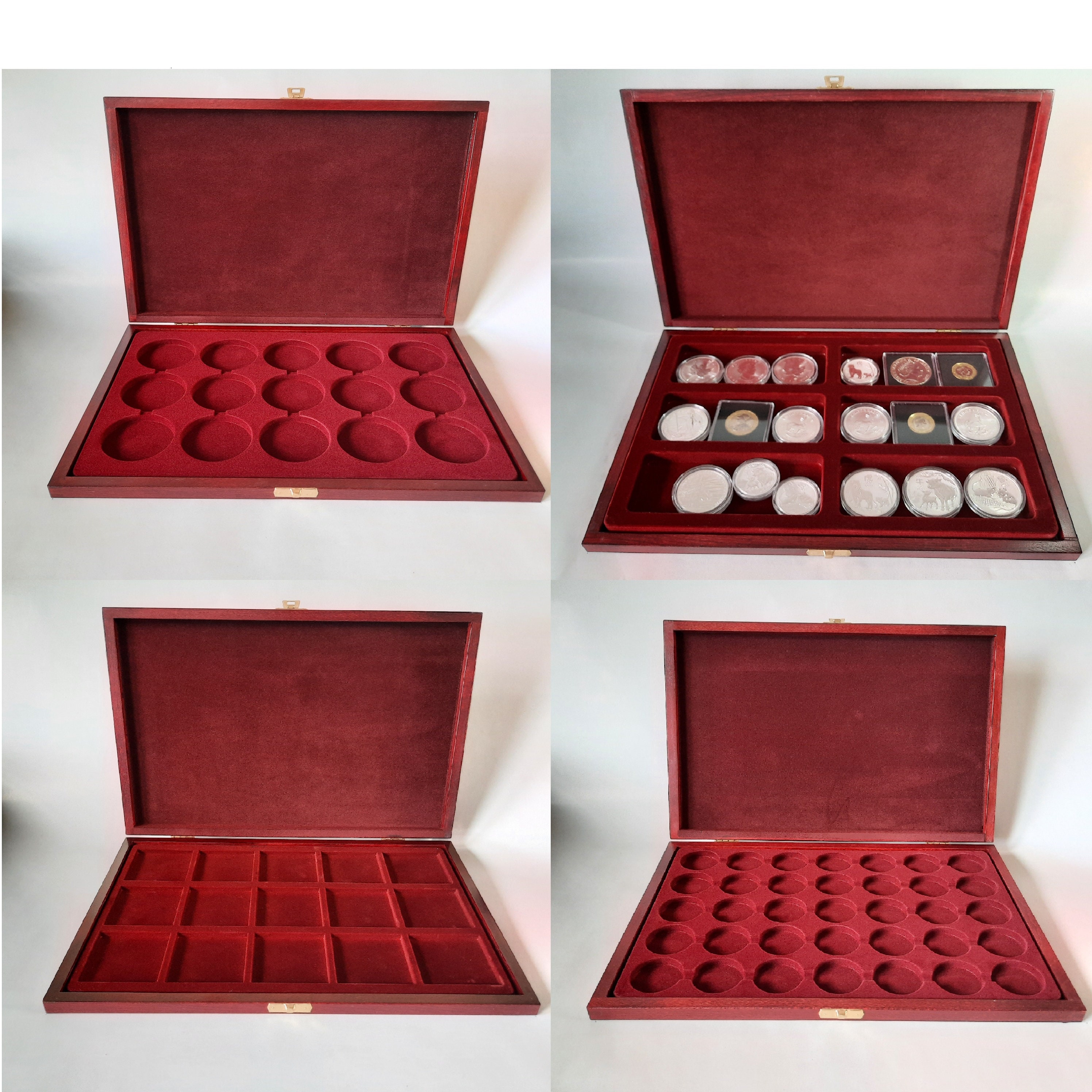 Luxury Wooden Coin Tray, Presentation Case, Capsules Collection