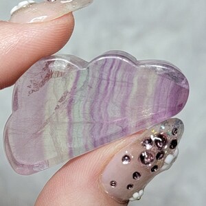 Rainbow Candy Fluorite Cloud Carving - Tiny cute Size Transparent - Crystal Grid