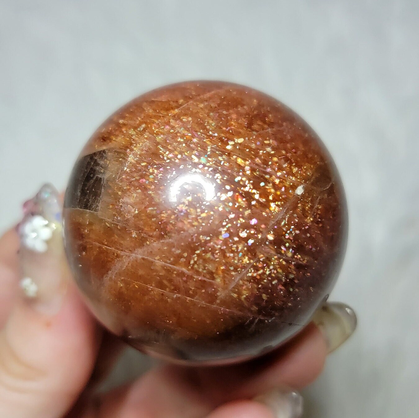 【SEAL限定商品】 HIGH QUALITY Chunky With Size 48mm Sphere Sunstone Arusha アクセサリー