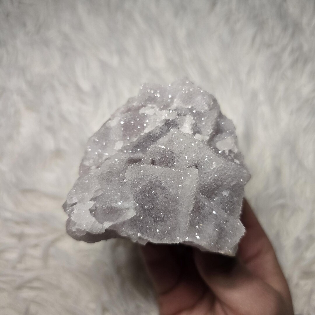 Sugar Fluorite on Matrix - Cubic Shape - Lavender Color - Etsy