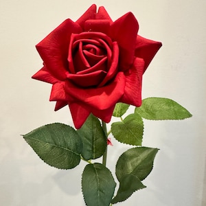 Single Real Touch Red Rose - Large