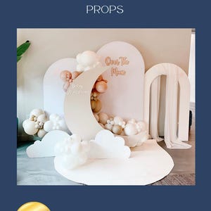 Over the Moon Cloud & Moon Prop Guide and Stencils + SVG File | DIY Event Decor Instructions
