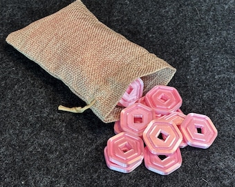 Pink Robux Coins: 3D Printed Roblox Party Favors & Gaming Gifts