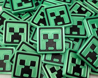 Multicolor Creeper Coins - 3D Printed Party Favors - Birthday Gifts, Cake Decorations, Stocking Stuffers and more!