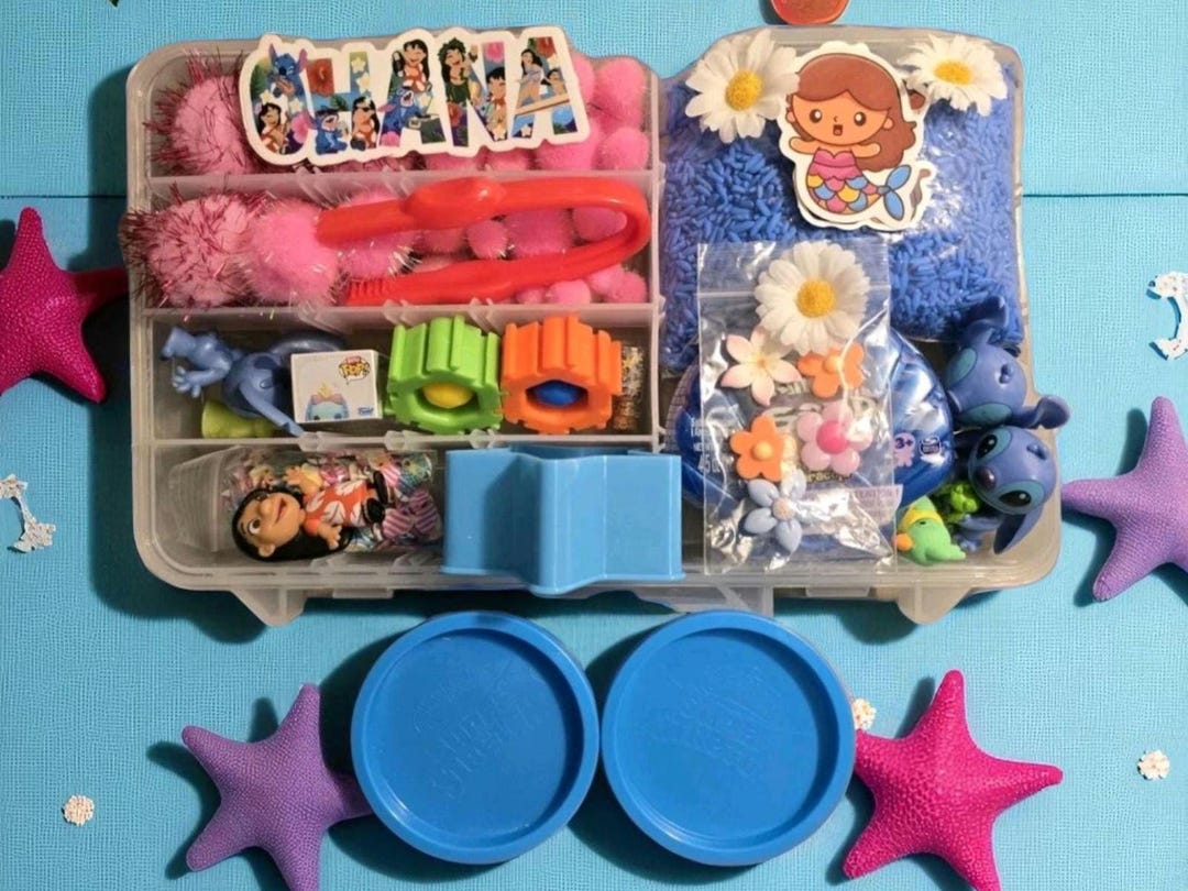 Lilo and Stitch Characters Sensory Kit With Playdough Stretch Colored ...