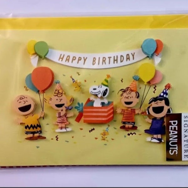 Snoopy Happy Birthday Card Etsy