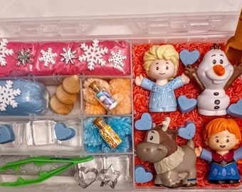 Frozen Elsa und Anna Playdough Kit mit kinetischem Sand und sensorischem Reis