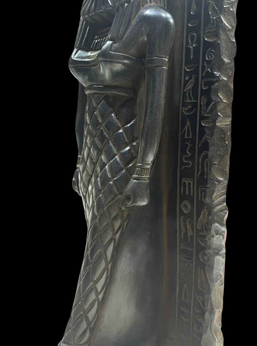 Ancient Egyptian Sekhmet Goddess of War Statue Heavy Black Stone ...