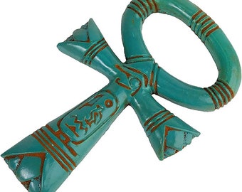 The Green Spirit Egyptian Ankh of Life - A Power Egyptian Cross For Rituals Ceremonies and Activations - Handmade 8 INCH