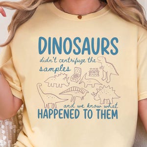 Funny Lab Tech Dinosaur Shirt Comfort Colors Pathology Phlebotomist Tee, Research Assistant Sweatshirt