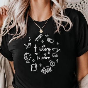 History Teacher Shirt, History Teacher Gift Doodles, Cute Teacher Crewneck Gift,History Teacher Era Crewneck, Cozy Teacher Shirt,History Tee