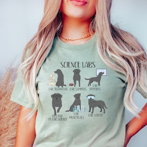 Labrador Retriever Zabawna koszulka naukowa, Zabawna koszulka naukowa z labradorami, Uroczy nauczyciel nauk ścisłych, Miłośnik psów laboratoryjnych, Koszulka dla mamy psa laboratoryjnego, Prezent dla labradora Kalambury