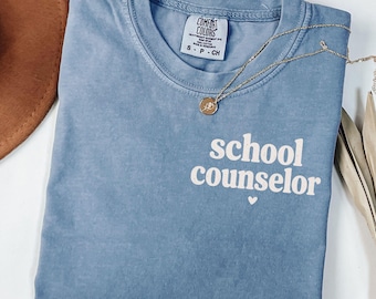 Schul Counselor T Shirt Komfort Farben Lehrer Rundhalsausschnitt Zurück zu Schule Sweatshirt