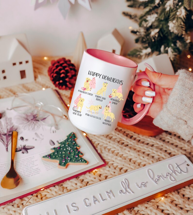 Lab Dogs Christmas Mug, Cute Holiday Labrador Retriever Funny Christmas