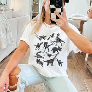 Vintage Dinosaurs Comfort Colors Jurassic Era Vintage Dinos Style Tee, Retro Dino Shirt, Paleontology Tee, Fossil Lover Gift Science Shirt