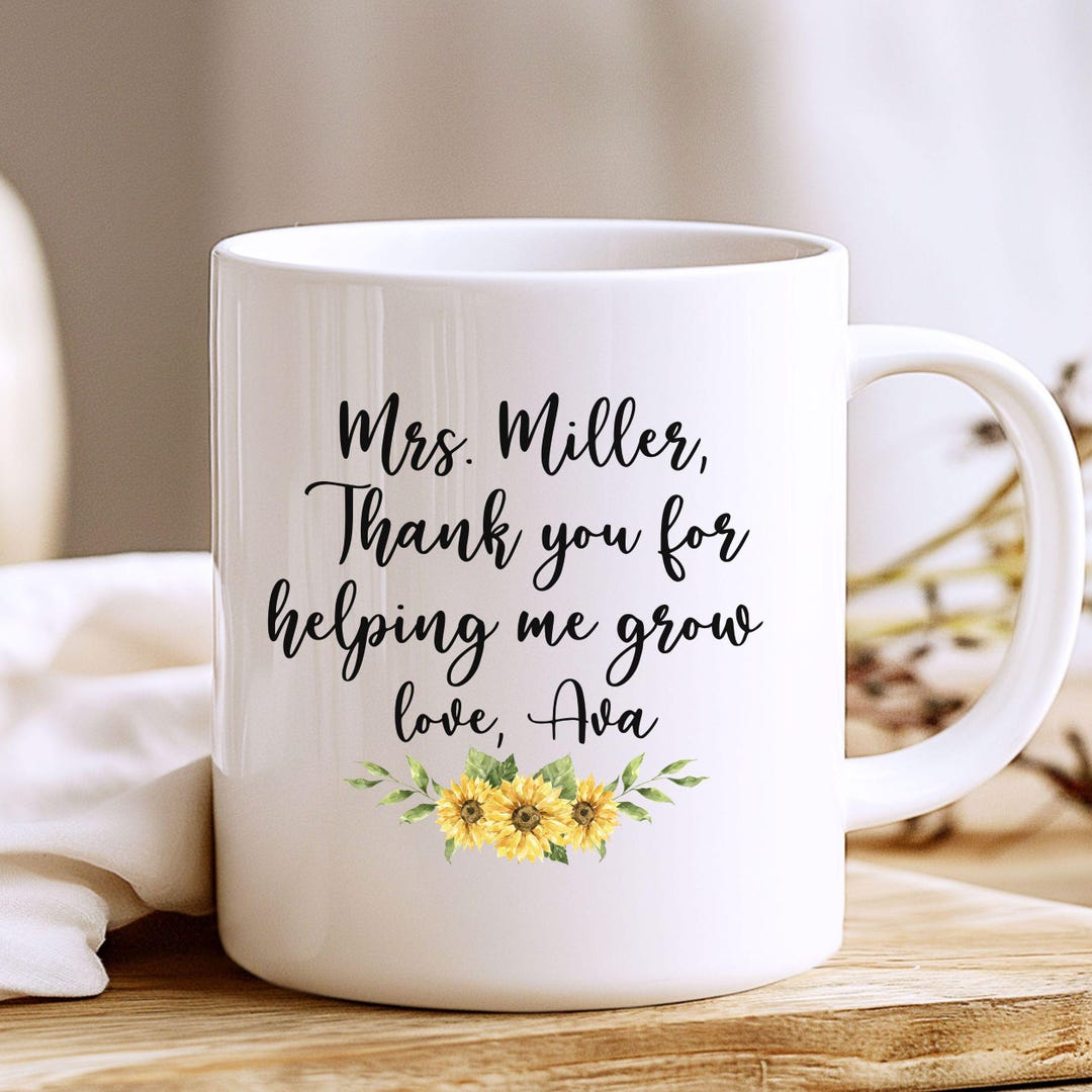 Teacher Appreciation Gift Personalized Mug From Student - Etsy