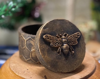 Magical Beehive Box,  Blackened Beeswax dusted w/ Cinnamon, Offering Box