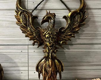 Phoenix Rising, Blackened Beeswax, Dusted w Cinnamon | Gothic | Fantasy | Mythology