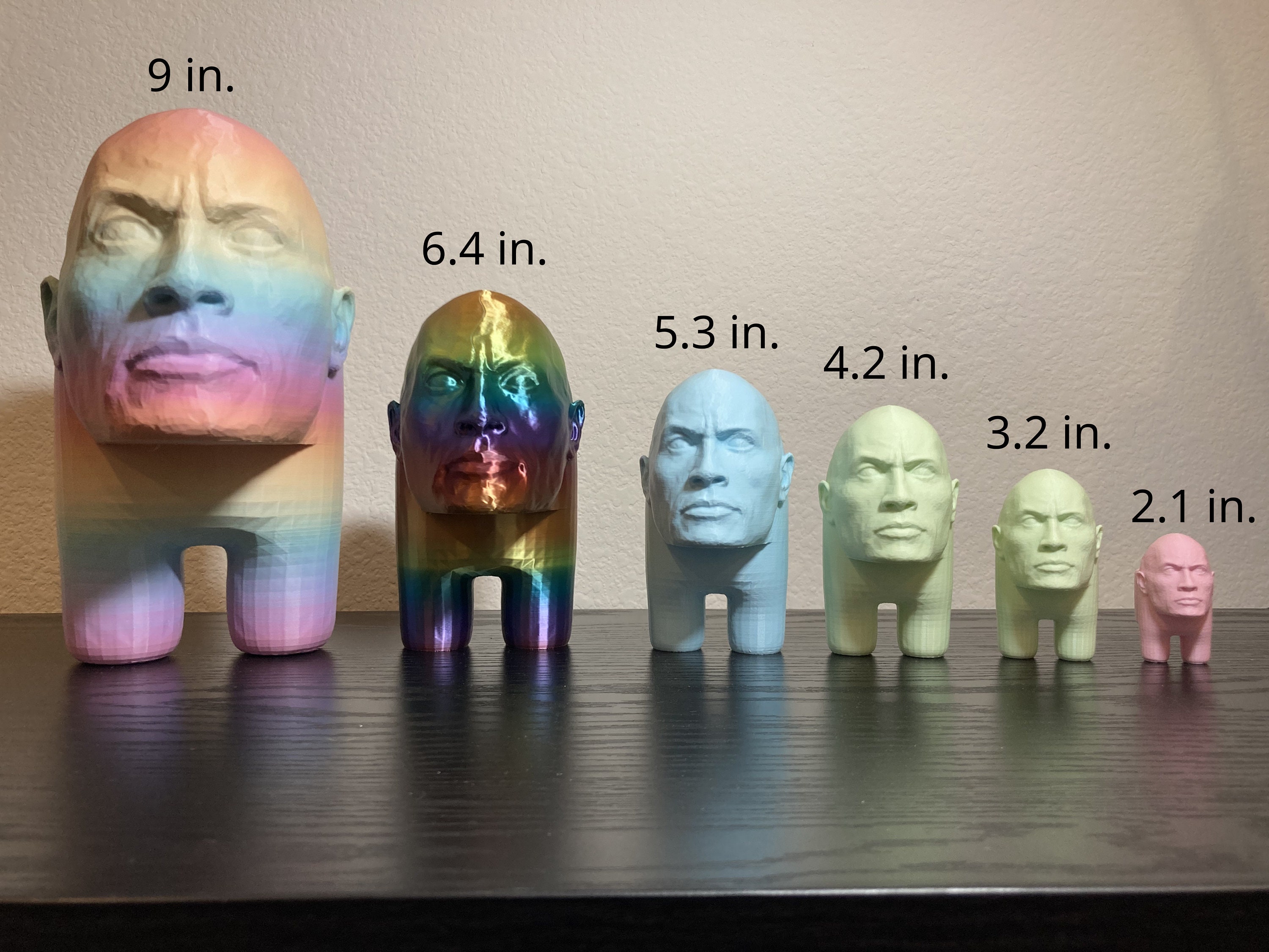 Among Rocks Dwayne Johnson 3D Printed 