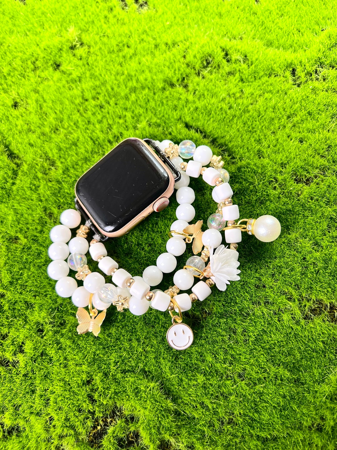 Beaded Apple Watch Band Etsy