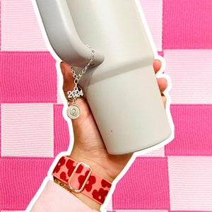 Tumbler Cup Charm Stanley Tumbler Charm Personalized Water Bottle Charm Wine Glass Charm Drink Accessory Tumbler Handle Charm Gift For Her