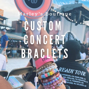 Custom Concert Bracelets, Friendship Trading Bracelets, Eras Tour Gifts, Festival Wristbands, Personalized Beaded Bracelets
