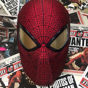 Personalisierbare Spider-Man Cosplay Maske: Spandex Faceshell, Digitaldruck