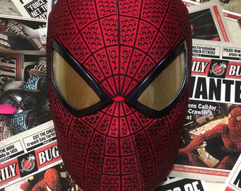 スーパーヒーローのコスプレ用スパイダーマンマスク縫製/ダイサブ