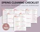 Spring Cleaning Checklist/Cleaning Organizer/Printable Cleaning Checklist/ Editable House Cleaning List/ Deep Clean Home Routine